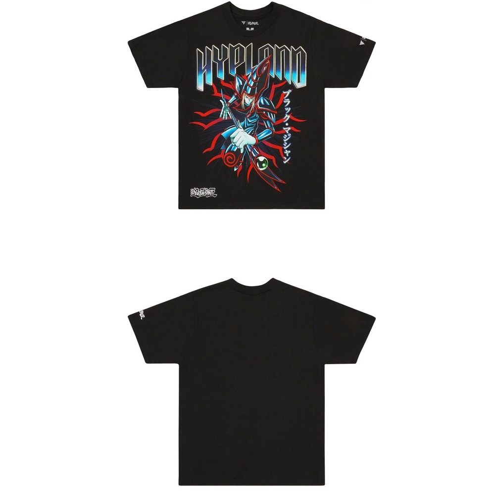 Hypland YUGIOH Dark Magic Dark Magician Tee Yu-Gi T-Shirt Mens Large Black‎ NWOT